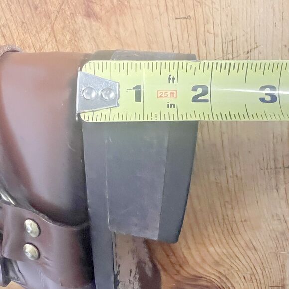 Distressed Square Toe Harness Boots Women's Size 11 Brown Faux Leather Moto Boho - Picture 10 of 13